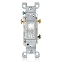 Leviton L1463-2C 15 Amp, 120 Volt, Toggle LED Illuminated 3-Way Switch, ... - $15.99