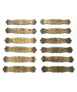 Lot 12 x Vintage Amerock 176A-1 Brass Drawer Cabinet Pull Handle Backplates - £17.83 GBP