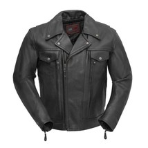 Men&#39;s Biker Leather Motorcycle Jacket Mastermind MCJ Armor MCJ by FirstMFG - £271.77 GBP