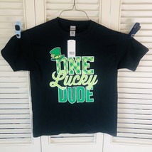 St. Patrick&#39;s Day &quot;One Lucky Dude” T-Shirt Size Youth Large - £7.50 GBP