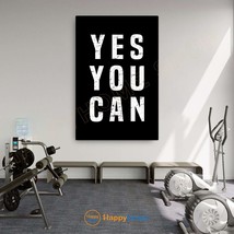 Gym Quote Wall Art Yes You Can Workout Room Fitness Gym Print Home Decor -P928 - £19.81 GBP+