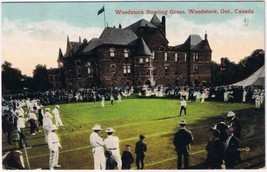 Postcard Woodstock Ontario Woodstock Bowling Green - £6.28 GBP