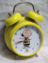 CHARLIE BROWN CLOCK Classic Bells-Top Peanuts Desktop Alarm Clock PEANUT... - £11.75 GBP