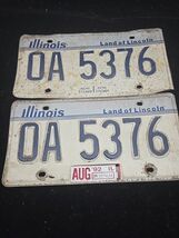 Vtg Illinois Land of Lincoln 1980s 1990s License Plate Garage Decor Man ... - $26.03 CAD