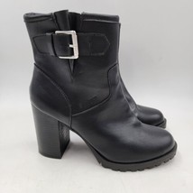 Ana Ronnie Platform Buckle Zip Womens Boots Size 8 Black - £16.52 GBP