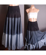 Gray Ombre Victorian Goth Steampunk Gypsy Bustle Petticoat Bubble Long S... - $49.99