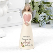 “An Angel By Your Side” Large Angel With Heart Angel Figurine - $19.95