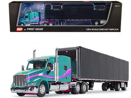 Peterbilt 579 with 72&quot; Mid-Roof Sleeper and 53&#39; Utility RollTarp Trailer Teal an - $108.95