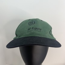 Vtg GE Supply Strapback Hat Green And Black - £12.52 GBP