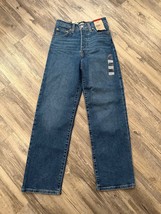 LEVI&#39;S RIBCAGE STRAIGHT ANKLE JEANS 24x27 Womens Medium Wash Levis Levi - $38.54