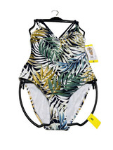 HURLEY Women&#39;s Green Leaf Swim Suit Size Small S One Piece Bathing Suit NWT - £29.97 GBP