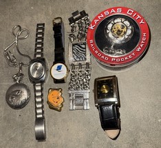 Railroad &amp; Fishing Pocket Watches, Wrangler, Winnie Pooh &amp; More Watch Lot - $307.27 MXN