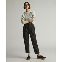 Everlane Womens The TENCEL Way-High Taper Pant Pleated Pockets Black 2 - $53.07