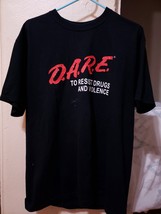 Men’s Vintage Dare To Resist Drugs and Violence Black Medium T Shirt  - £23.56 GBP
