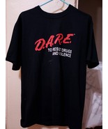 Men’s Vintage Dare To Resist Drugs and Violence Black Medium T Shirt  - £23.62 GBP