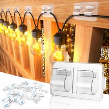 Hooks For Outdoor String Lights Clips: 25Pcs Heavy Duty Cable Clips With... - £22.34 GBP