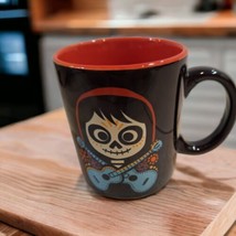 Disney Pixar COCO Black Coffee Mug Cup Red Inside Sugar Skull Miguel NEW - £11.82 GBP