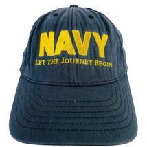US Navy Let The Journey Begin Snapback Hat Military Baseball Cap Light Blue - $18.74