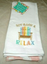 New Set 2 Rainbow Adirondack Chair Kitchen Towels 16&quot; X 26&quot; Gay Pride Sit Relax - £19.53 GBP