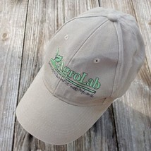 AgroLab Ball Cap Hat Adjustable Snapback Baseball Beige Green Anvil Cotton - £11.55 GBP
