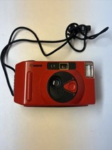 Vintage Canon Snappy S RED Point &amp; Shoot 35mm Film Camera UNTESTED - $24.26