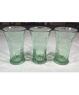Vintage Libbey Green Glasses Coca Cola Flared Tumblers Heavy 16oz Set of... - $26.97 CAD