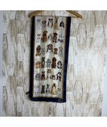 Sears Roebuck Dog Woof Scarf 57&quot; X 11&quot; Rectangle Polyester Puppy - $297.52 MXN