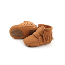 Baby Boots leather baby booties moccasins toddler boots Brown snow boot Boy Girl - £15.14 GBP