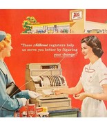 1958 National Cash Registers Adding Advertisement Hills Food Store DWII22 - €25,58 EUR