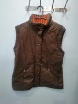  Per una Women&#39;s sleeveless jacket size L brown color  - $40.00