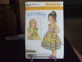 Simplicity Daisy Kingdom 4621 Girls Dress, Jacket & Purse Pattern - Size 5/6/7/8 - £7.07 GBP