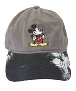 Disney Mickey Mouse Gray Adjustable Hat with Black White Tie Dye Brim - £6.18 GBP