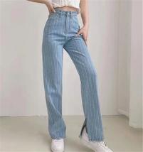 Denim Flare Pants Indie Aesthetic Long Baggy Trousers Women Harajuku - £13.03 GBP