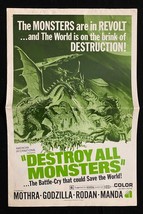 Destroy All Monsters Original Movie Pressbook Mothra Godzilla Rodan Manda - $196.91