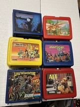 Vintage plastic lunchbox lot superhero sci-fi G.I. Joe Star Wars Visiona... - $1,313.03 MXN