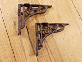 2 Antique Style Brace Wall Bracket Cast Iron Brackets SMALL 3 1/2&quot; X 4 1/8&quot; - $332.53 MXN
