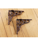 2 Antique Style Brace Wall Bracket Cast Iron Brackets SMALL 3 1/2&quot; X 4 1/8&quot; - $25.22 CAD