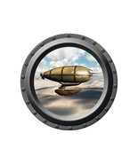 Air Ship Over the Desert - Porthole Wall Decal - $14.00