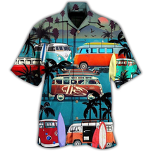 Hawaiian shirt for men VW Bus Typ2 T2 Bulli Surf - £23.18 GBP