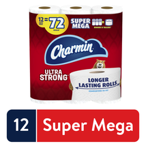 NEW Charmin Ultra Strong Toilet Paper, 12 Super Mega Rolls - £31.45 GBP