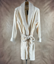 Hudson Park Collection Women&#39;s Cozy Plush Robe, Ivory New Small/Medium - £37.26 GBP