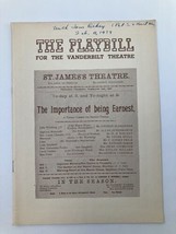 1939 Playbill Vanderbilt Theatre Clifton Webb in The Importance of Being... - £15.16 GBP