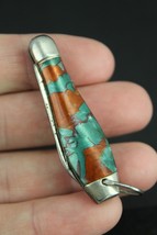 vintage 1960&#39;s pocket knife HAMMER BRAND USA small marbled ESTATE SALE - £27.41 GBP