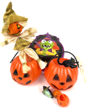 Vintage Halloween Plastic Jack O Lantern Blow Mold Candy Container Pick ... - €18,85 EUR