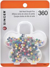Singer Ball Head Quilting Pins In Flower Case-Size 17 360/Pkg - £12.64 GBP