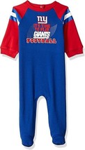 Nfl New York Giants Baby It&#39;s Time To Play Sleeper Size 6-9 Month By Gerber - £22.51 GBP
