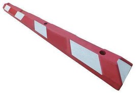 Parking Curb, Rubber, 4 In H, 6 Ft L, 6 In W, Red/White - $115.99
