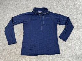 Patagonia Pullover Mens Small Navy R1 Half Zip Grid Fleece Polartec Powe... - $54.44