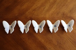 Lot of 5 Vintage Ceramic Homco Lasting Products Blue White Butterfly Wal... - £17.52 GBP