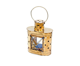 6 1/2&quot; Vintage Retro Marine Nautical Brass Deco Oil Tea Light Lamp Lante... - $530.79 MXN
